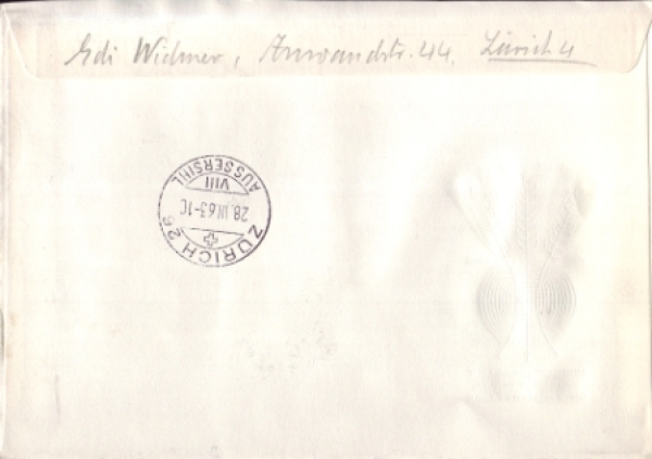 CH FDC 0771 (Viererblock) 1963 03 005 ●